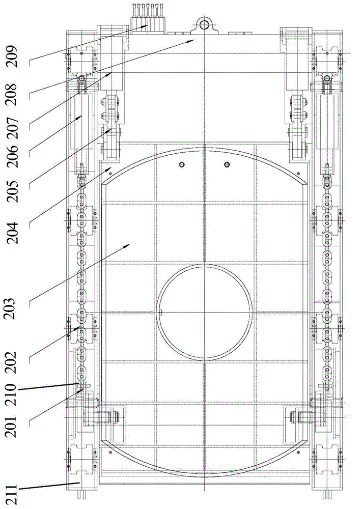 Hydraulic support drawing, turning, transporting and retracting device