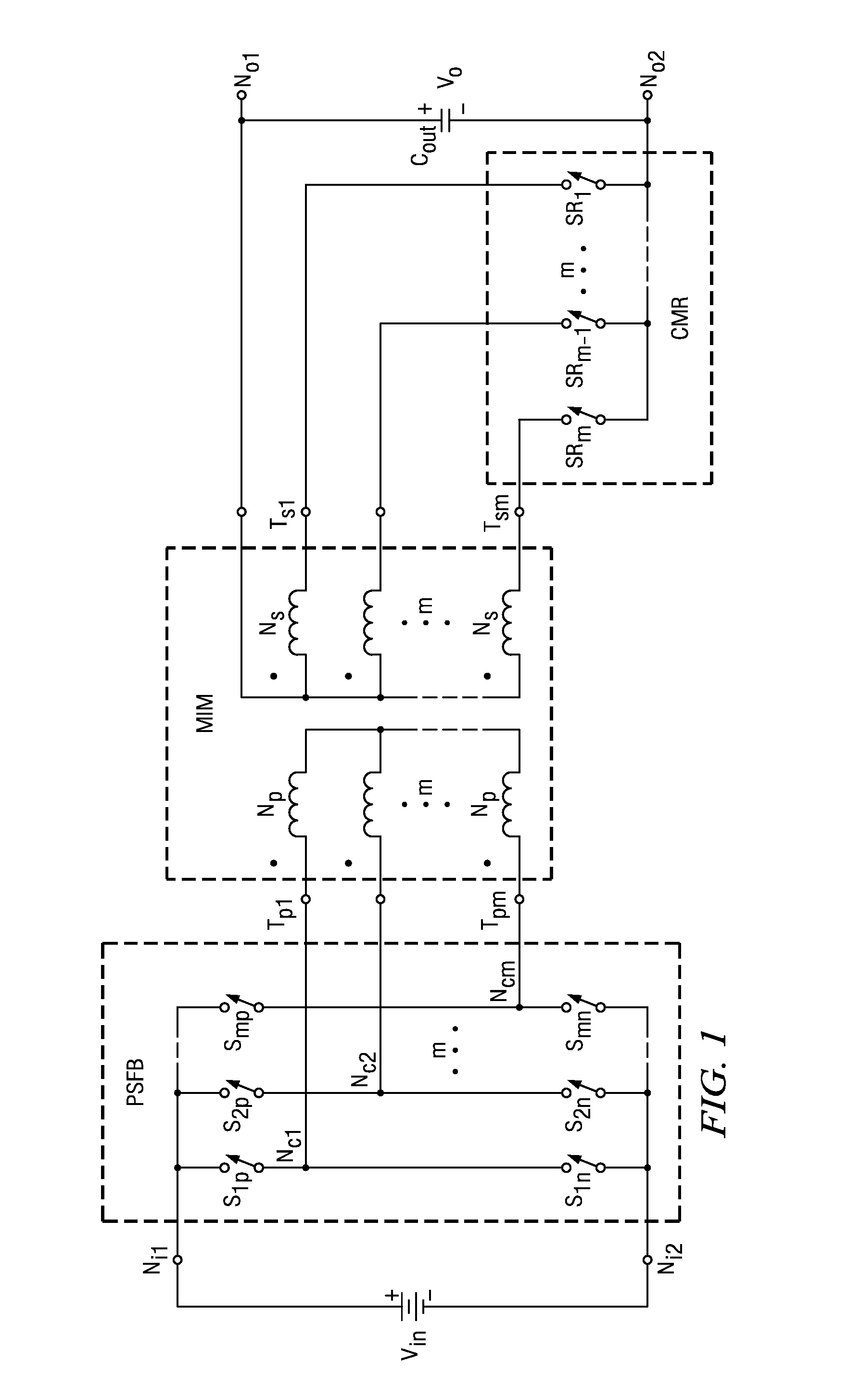 Power converter employing integrated magnetics with a current multiplier rectifier and method of operating the same