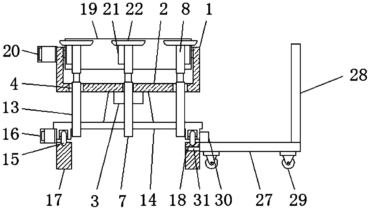 A cutting automatic feeding device for sheet metal production