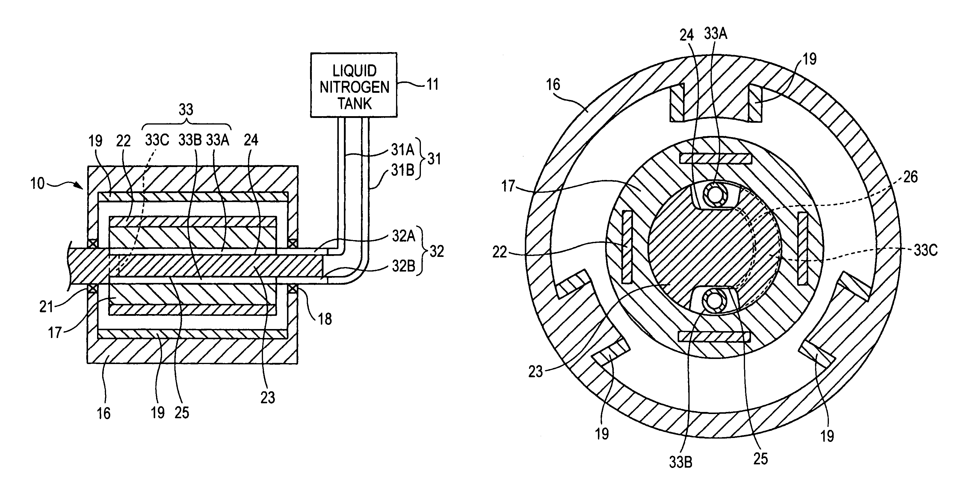 Cooling structure of superconducting motor