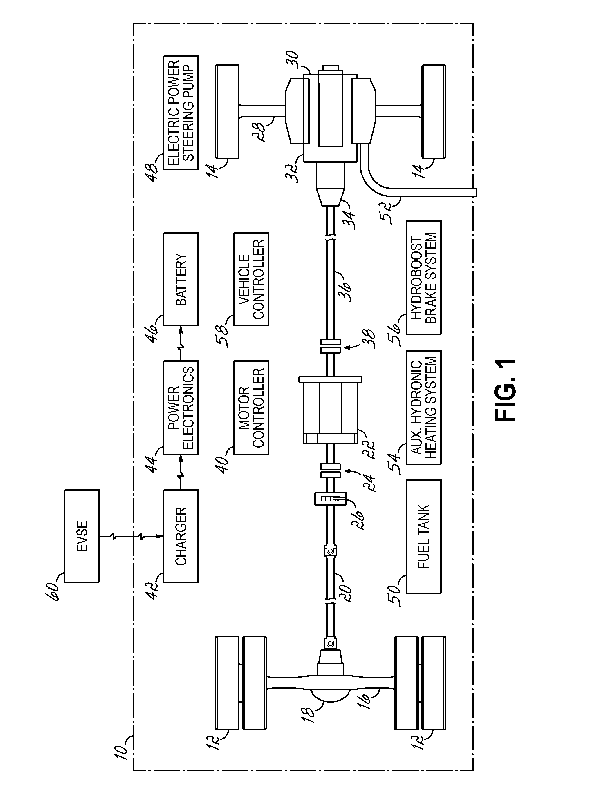 Onboard generator drive system for electric vehicles