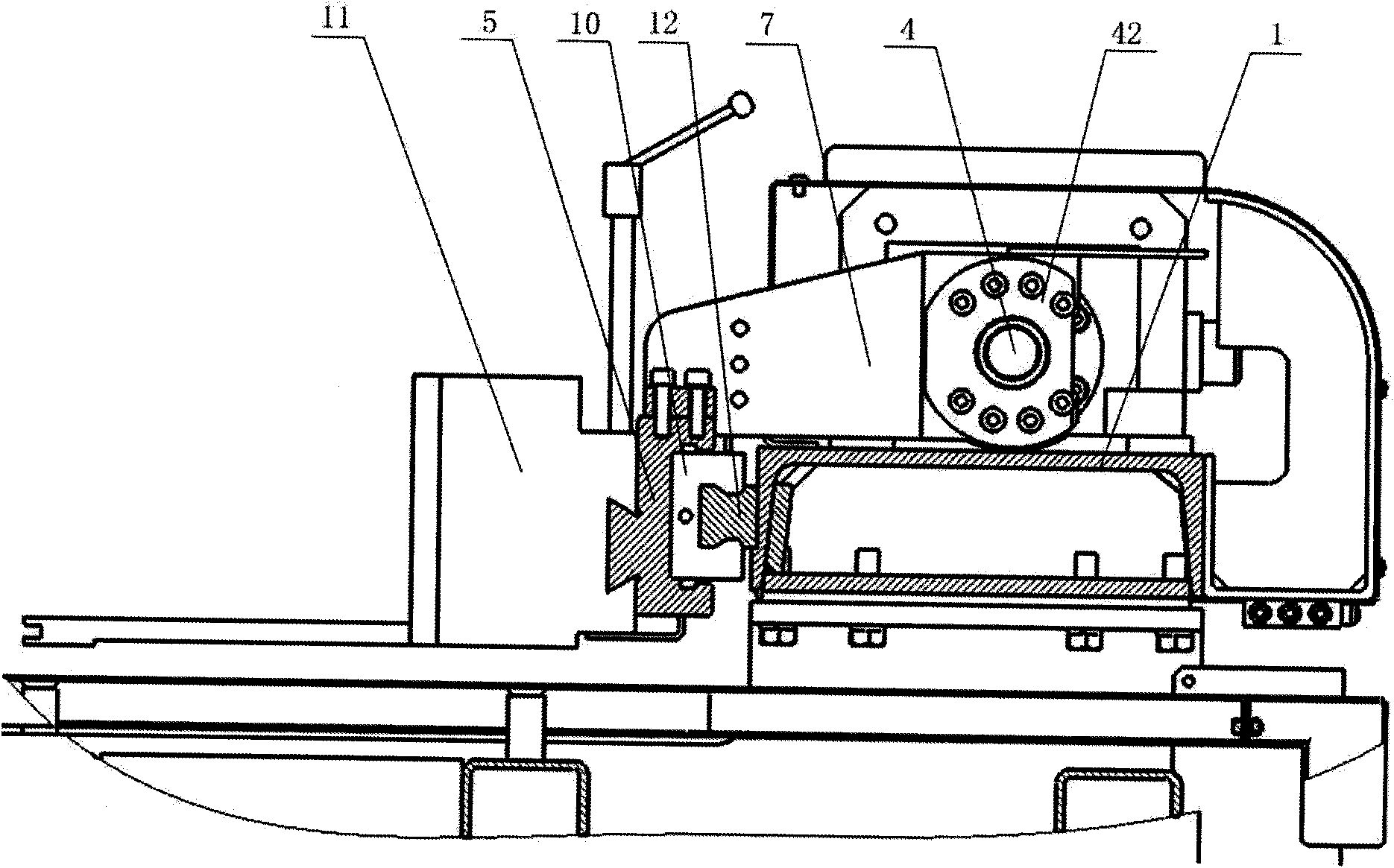 Feeding mechanism of numerical control turret punch press in X-axis direction