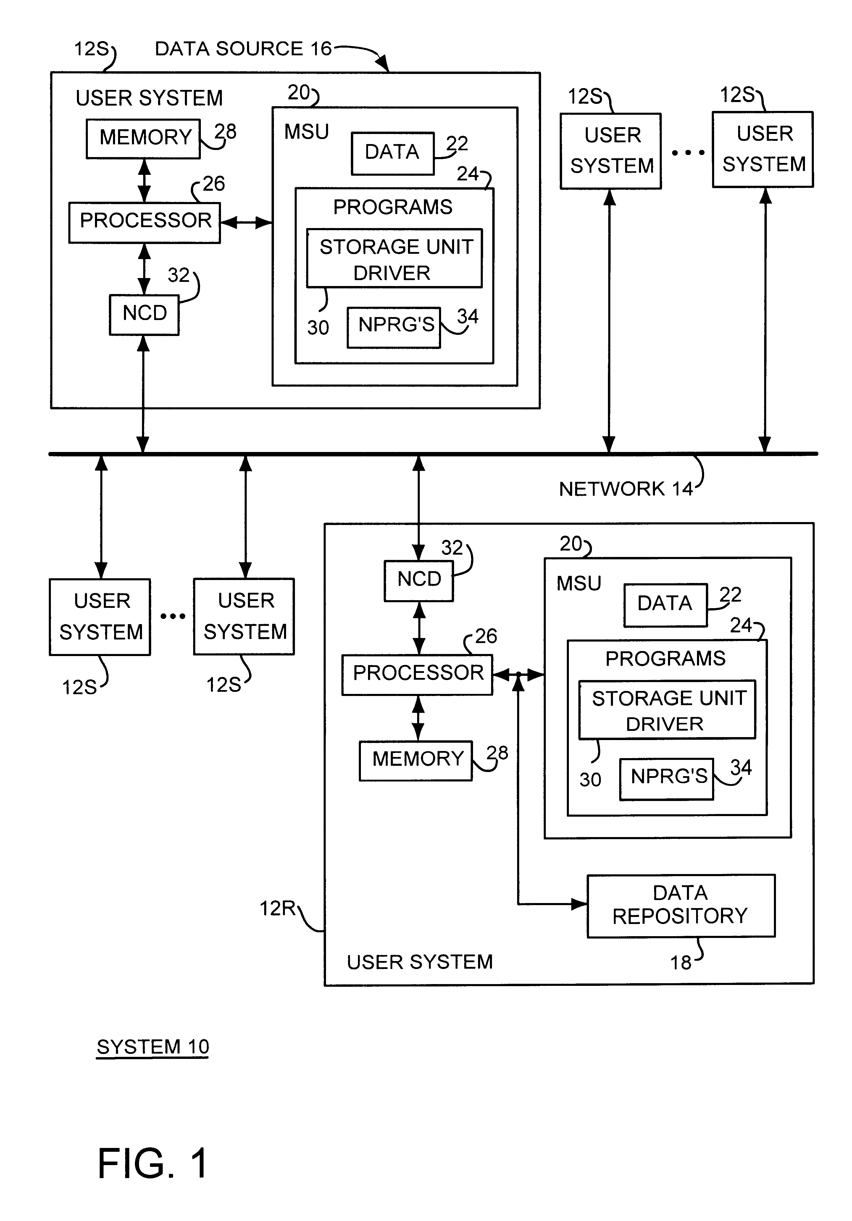 Method and apparatus for storing information in a data processing system