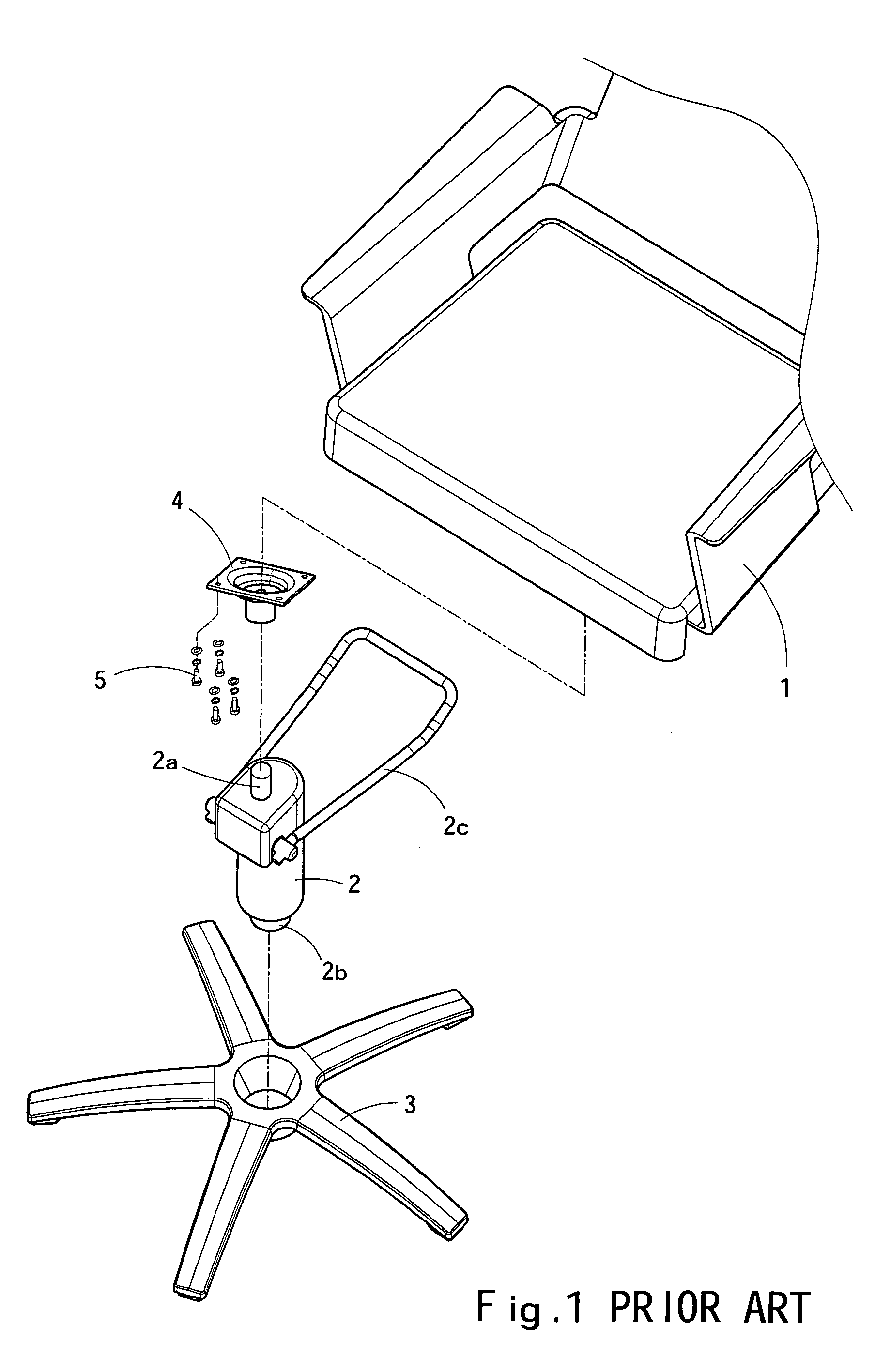 Base coupling structure of a height adjustable chair