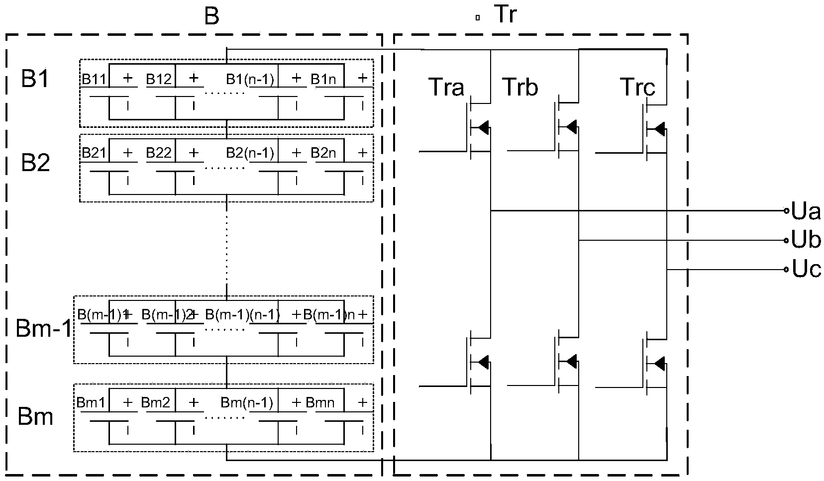 Electric car modularization power system based on parallel connection of batteries and control method