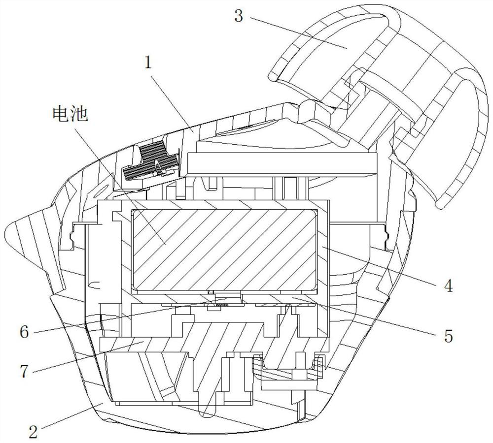 Earphone battery structure capable of conveniently replacing battery