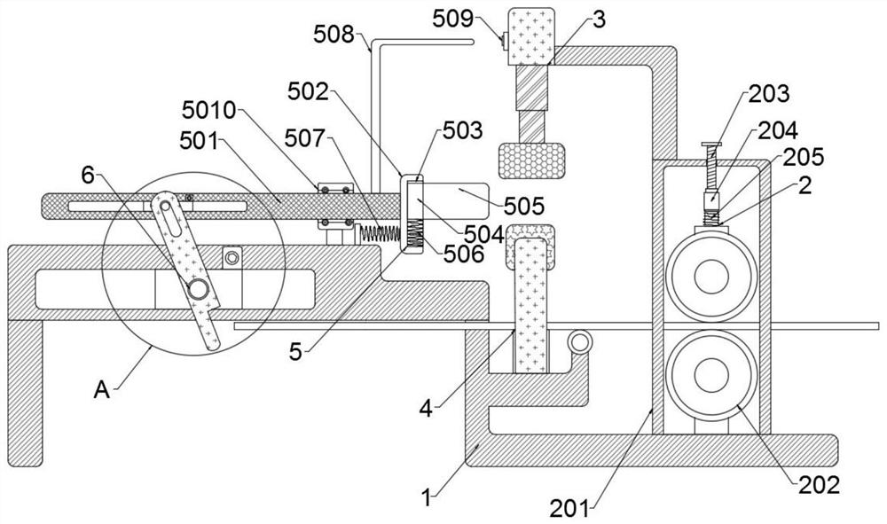 Automatic rubber rod cutting-off device capable of conveniently adjusting cutting length