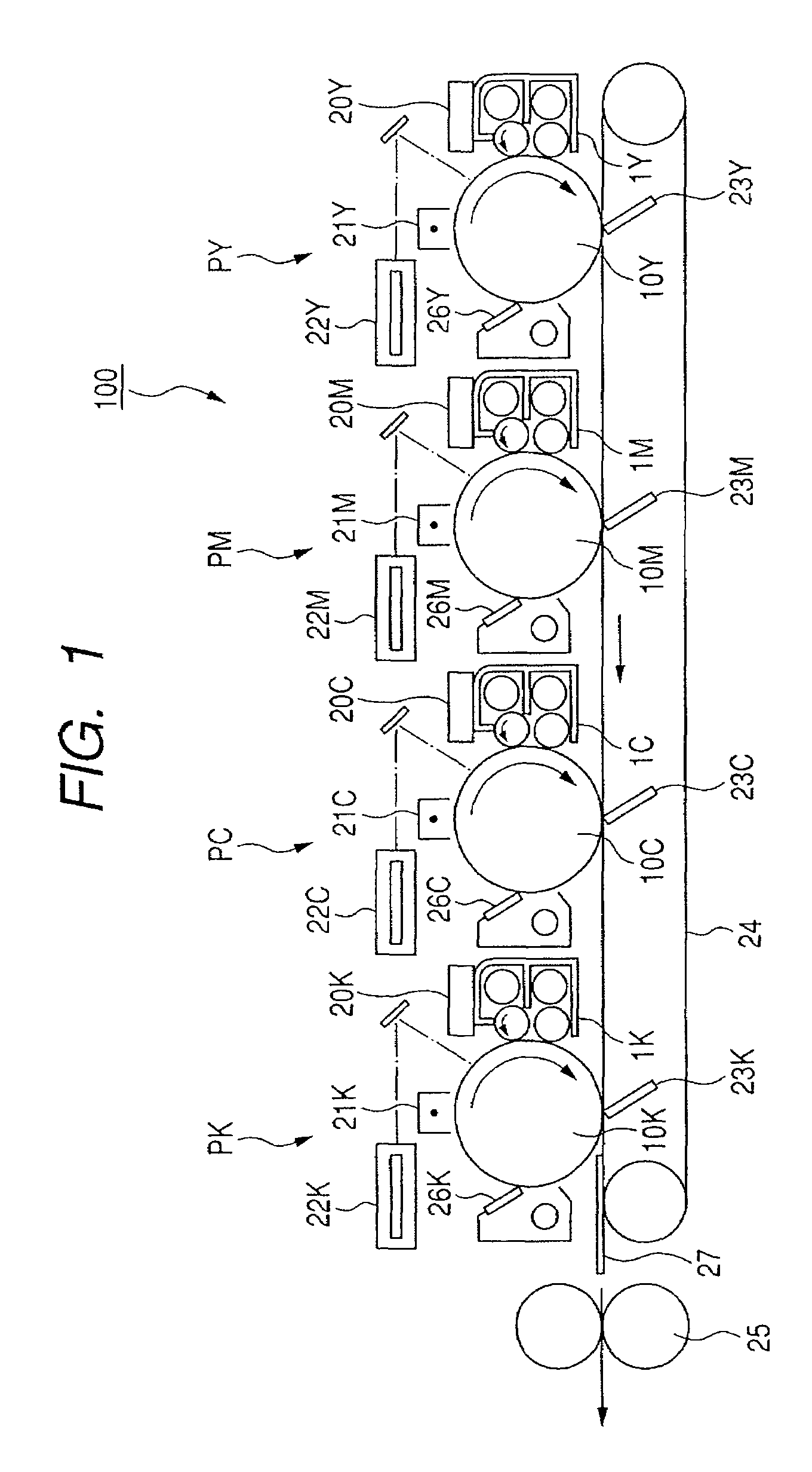 Developing apparatus featuring multiple magnetic rollers for developing a latent image multiple times