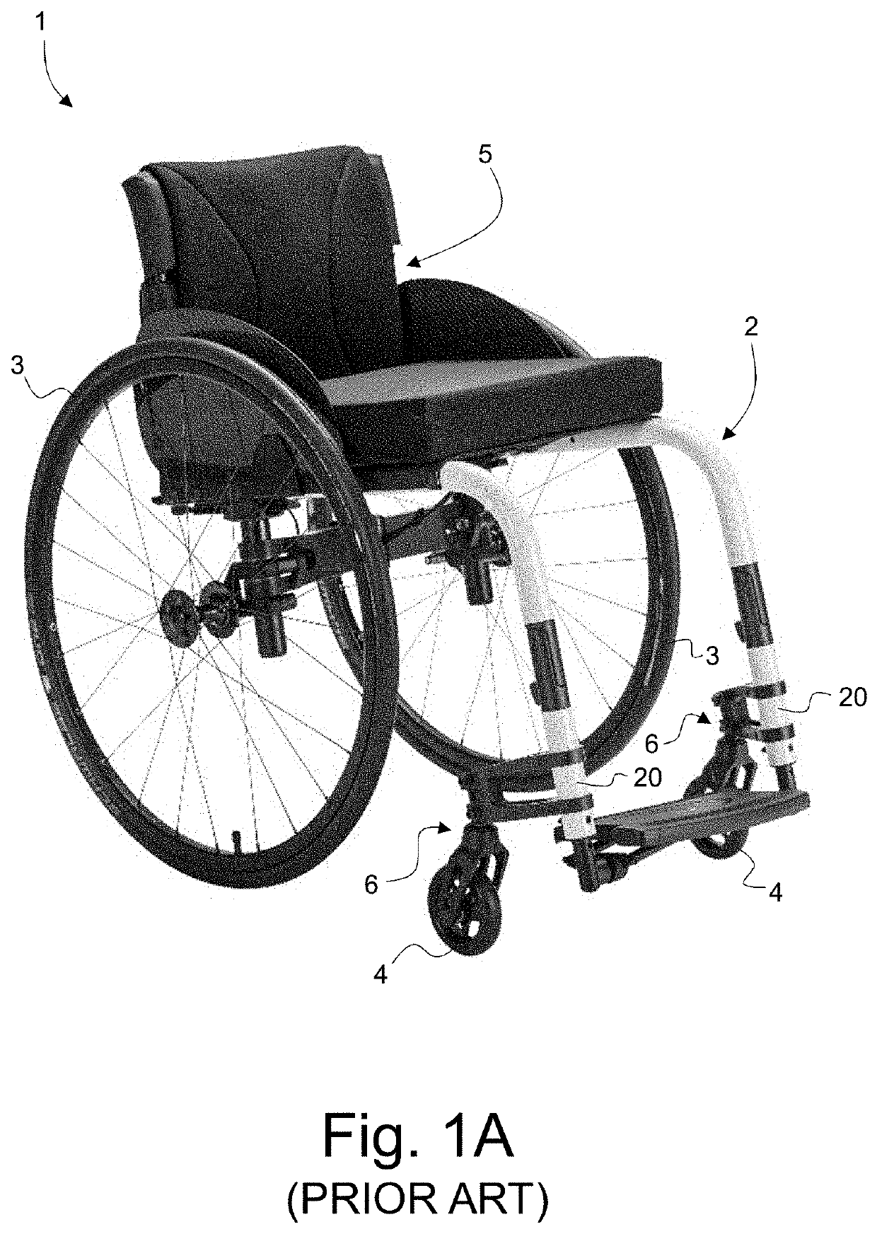 Caster wheel support assembly for a wheelchair and wheelchair comprising the same