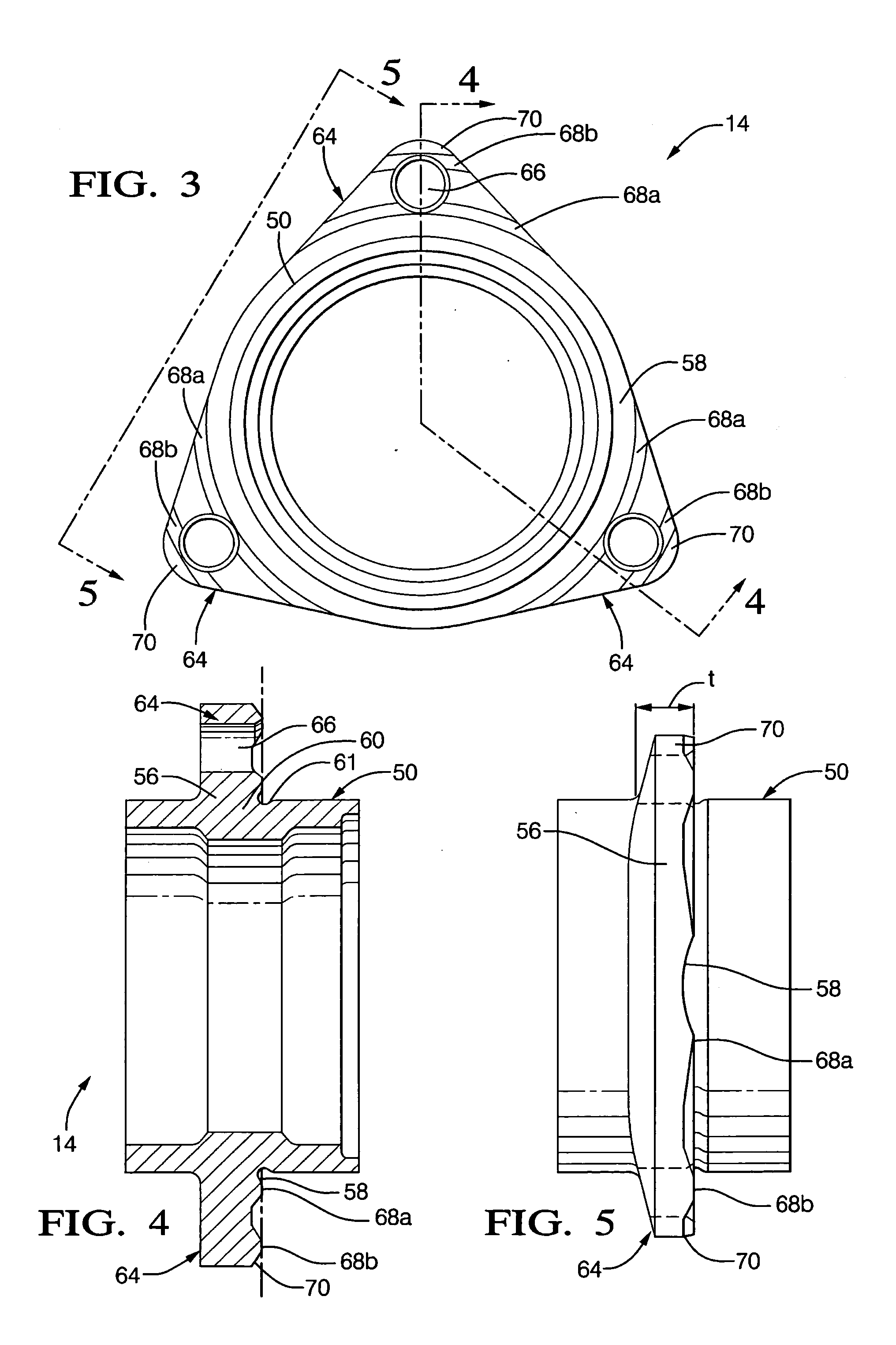 Wheel bearing assembly mount with force attenuation