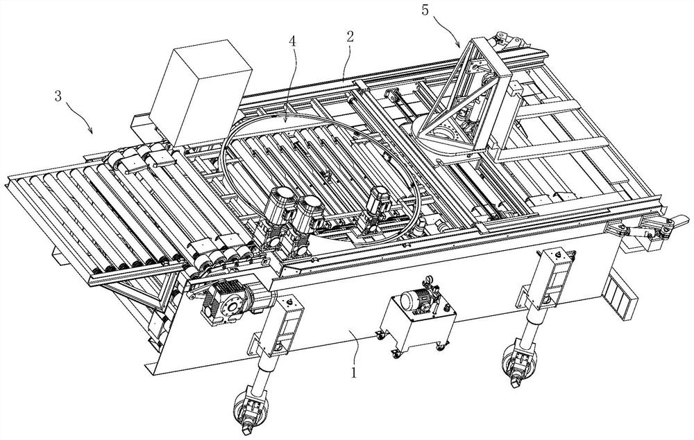 Automatic loading equipment for whole stack of materials in container