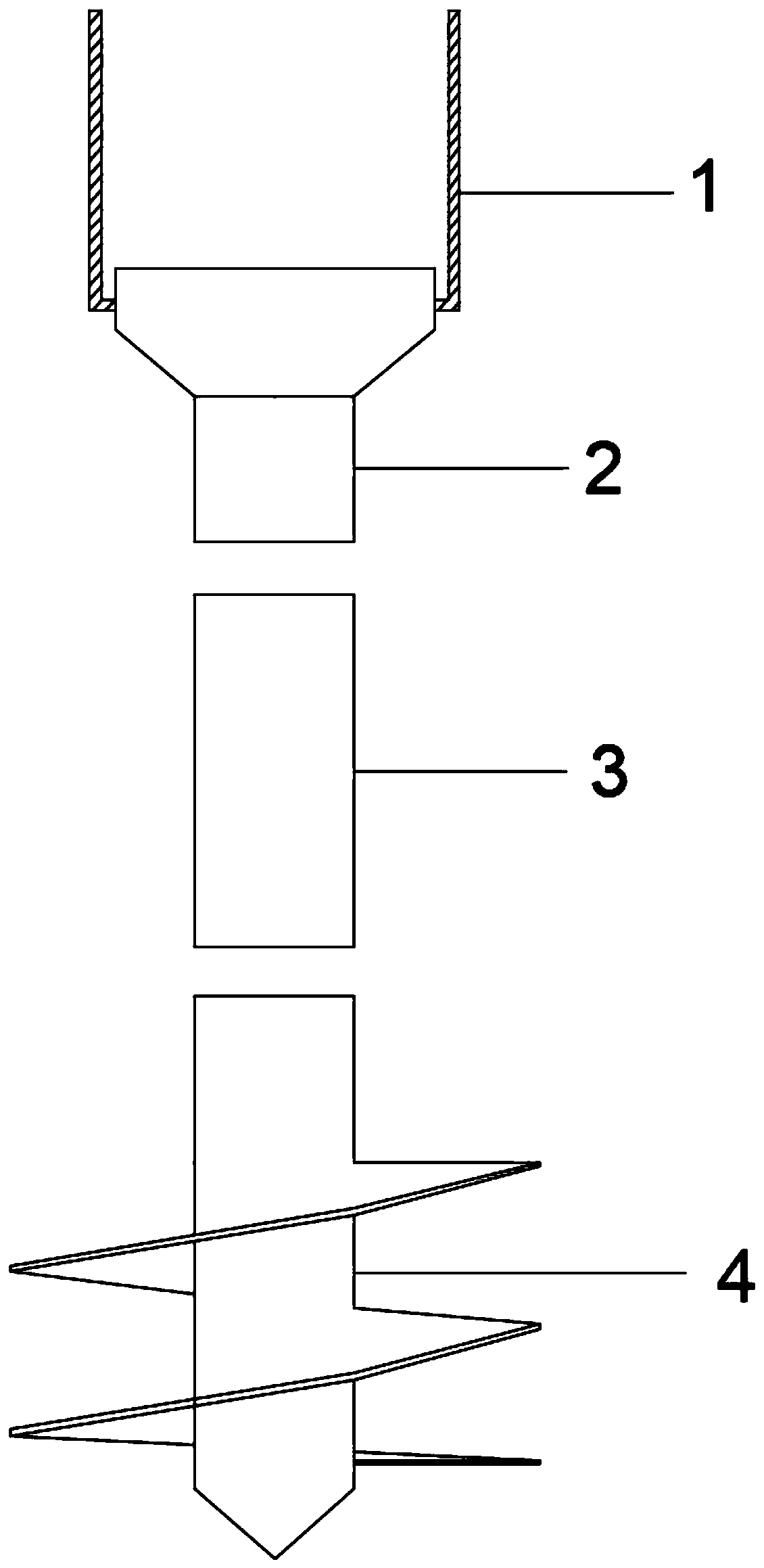 A connectable spiral slab deep layer dynamic compaction device and construction method