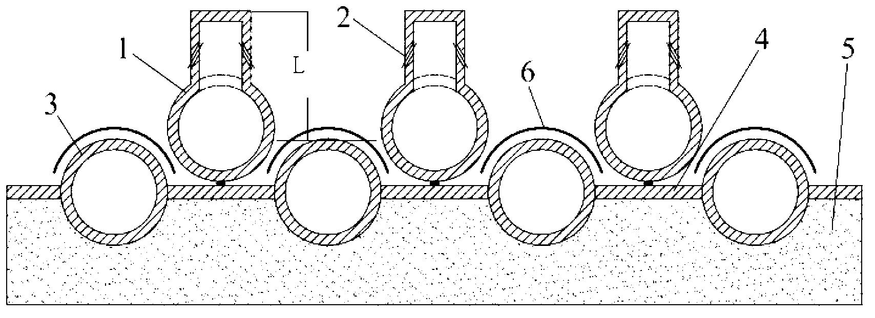 Pneumatic dust cleaning device of boiler