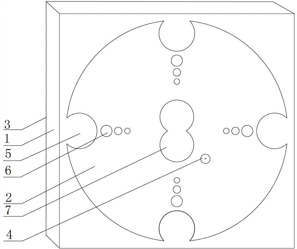 Multi-frequency round Beidou patch antenna with recursive coupled cavities