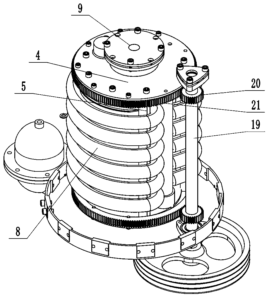 Multi-pipe connecting type pulse-free material conveying hose pump