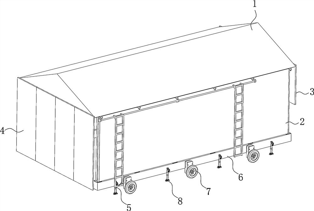 Assembly type heat preservation shed for winter construction unloading point and assembly method thereof