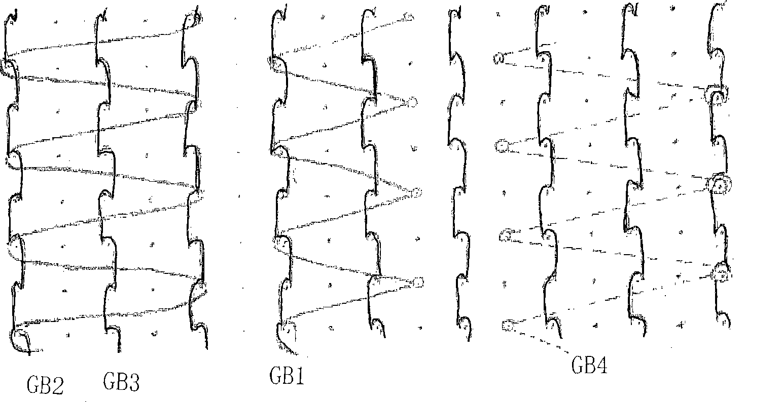 Method for processing coloured foreign fiber burnt-out fabric