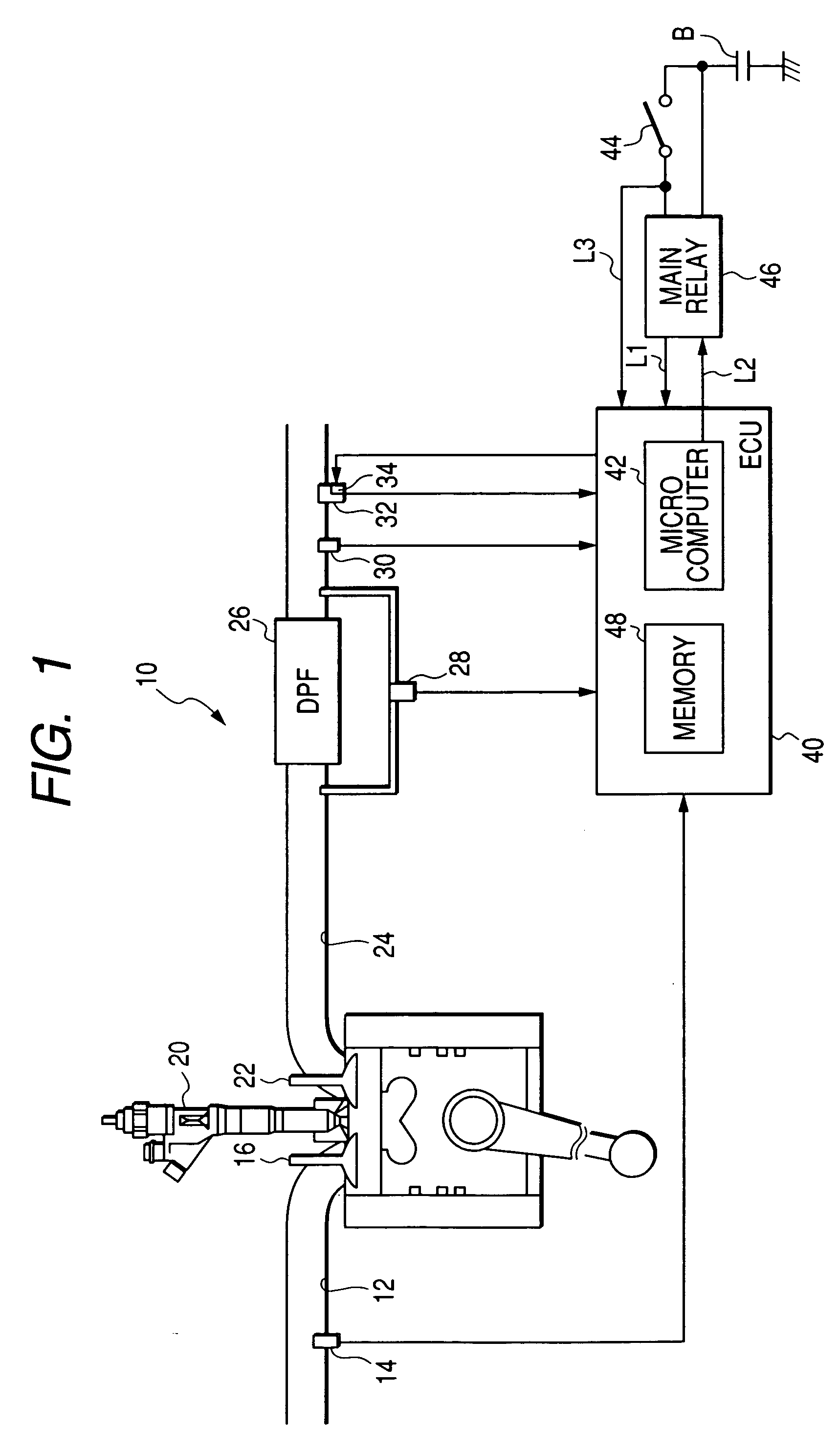 Control system designed to minimize deterioration of exhaust gas sensor for use in diesel engine
