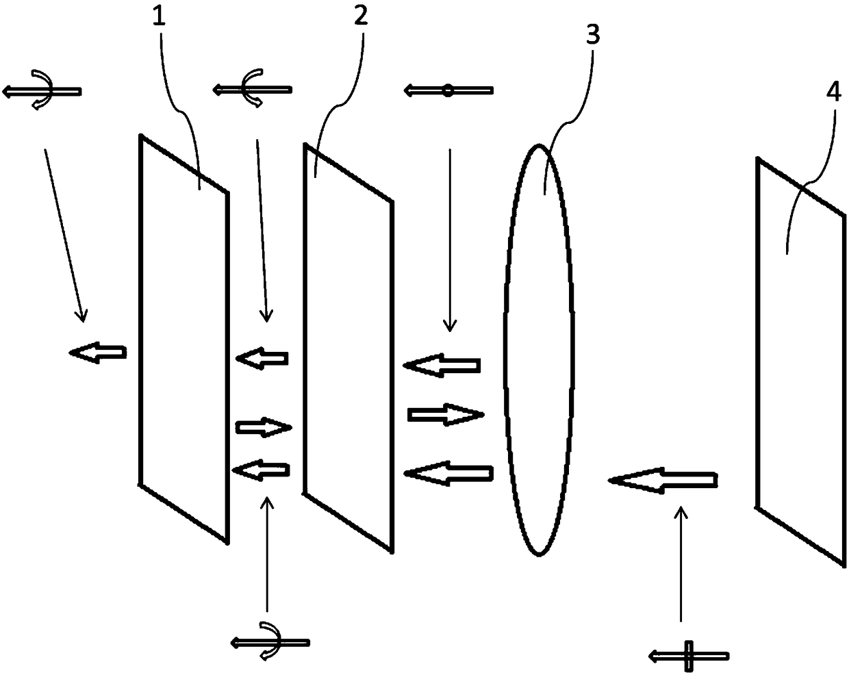 Optical amplification module of folding optical path