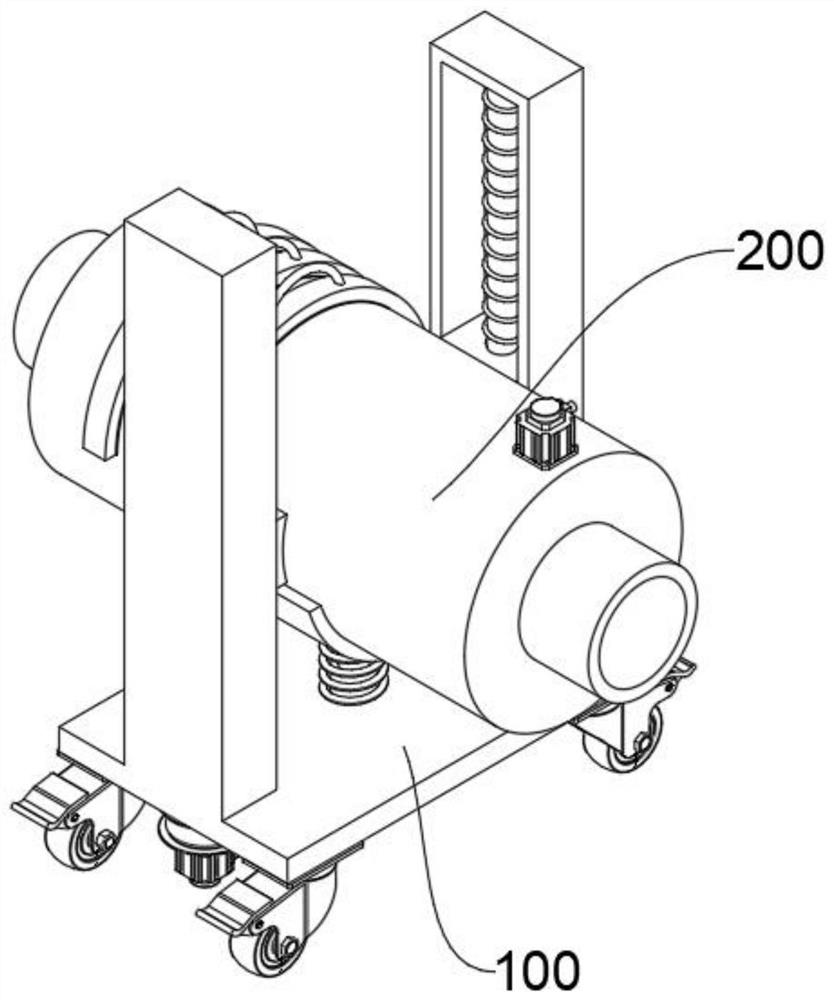 Sewage treatment device based on lifting damping structure