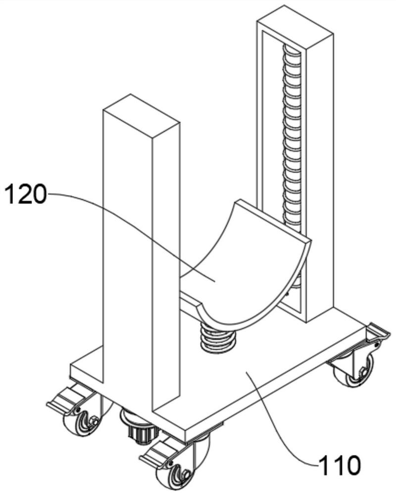 Sewage treatment device based on lifting damping structure