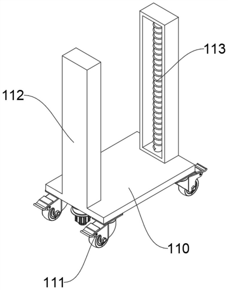 Sewage treatment device based on lifting damping structure