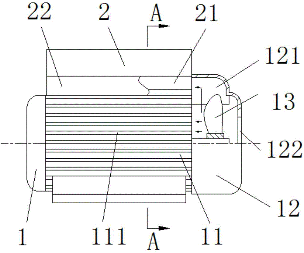 Motor with two-way type air cooling structure