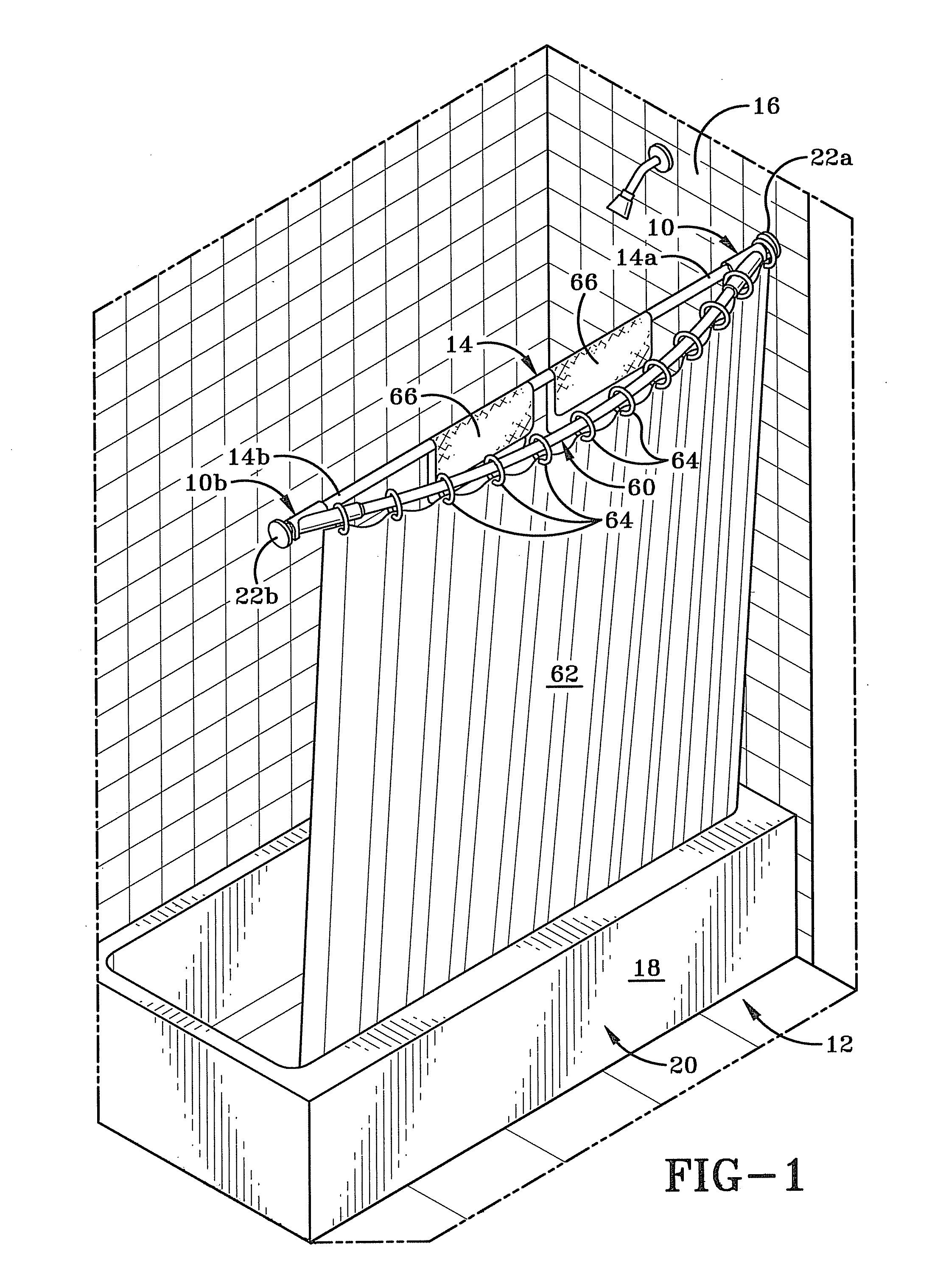 Shower rod mounting bracket