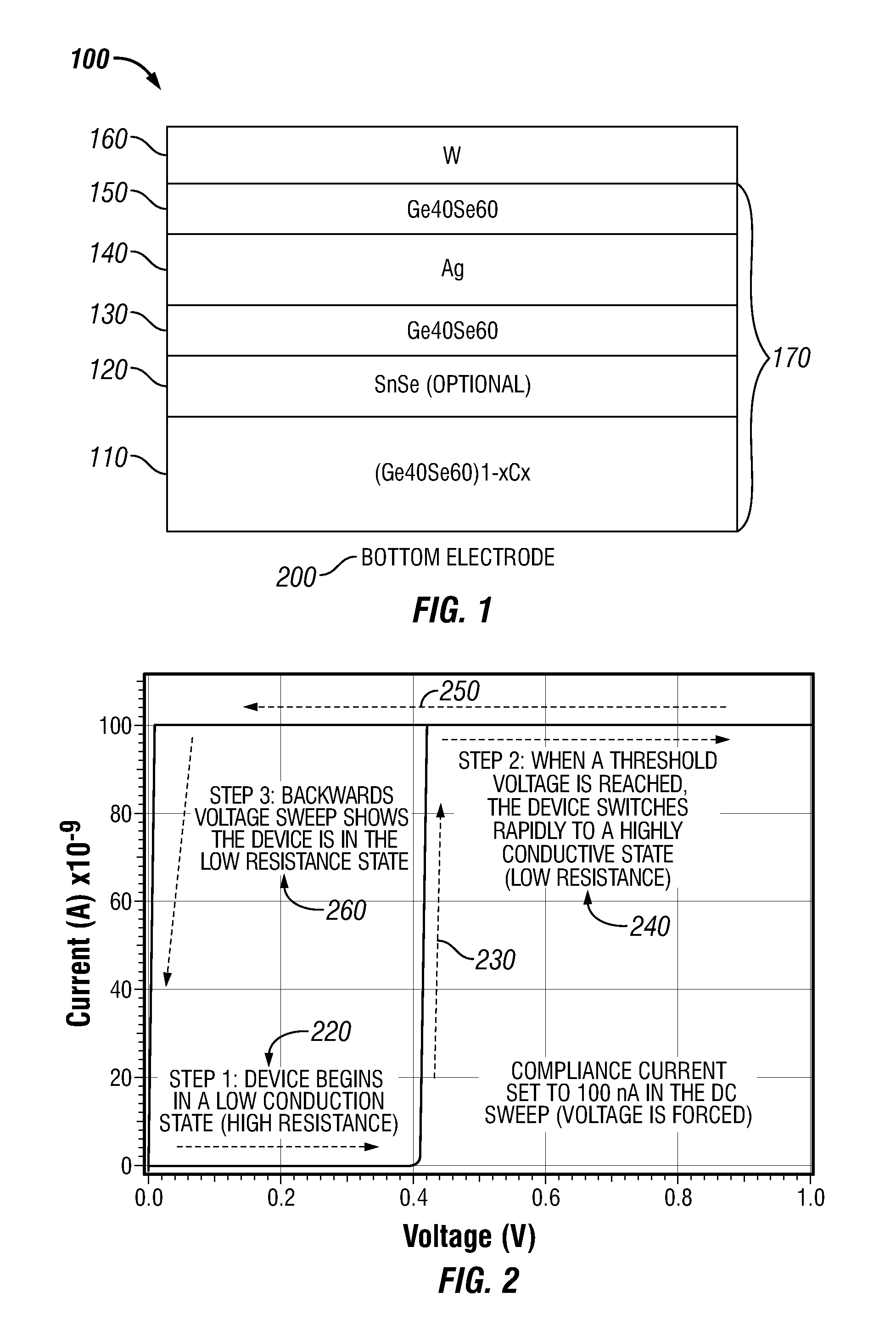 Carbon-chalcogenide variable resistance memory device