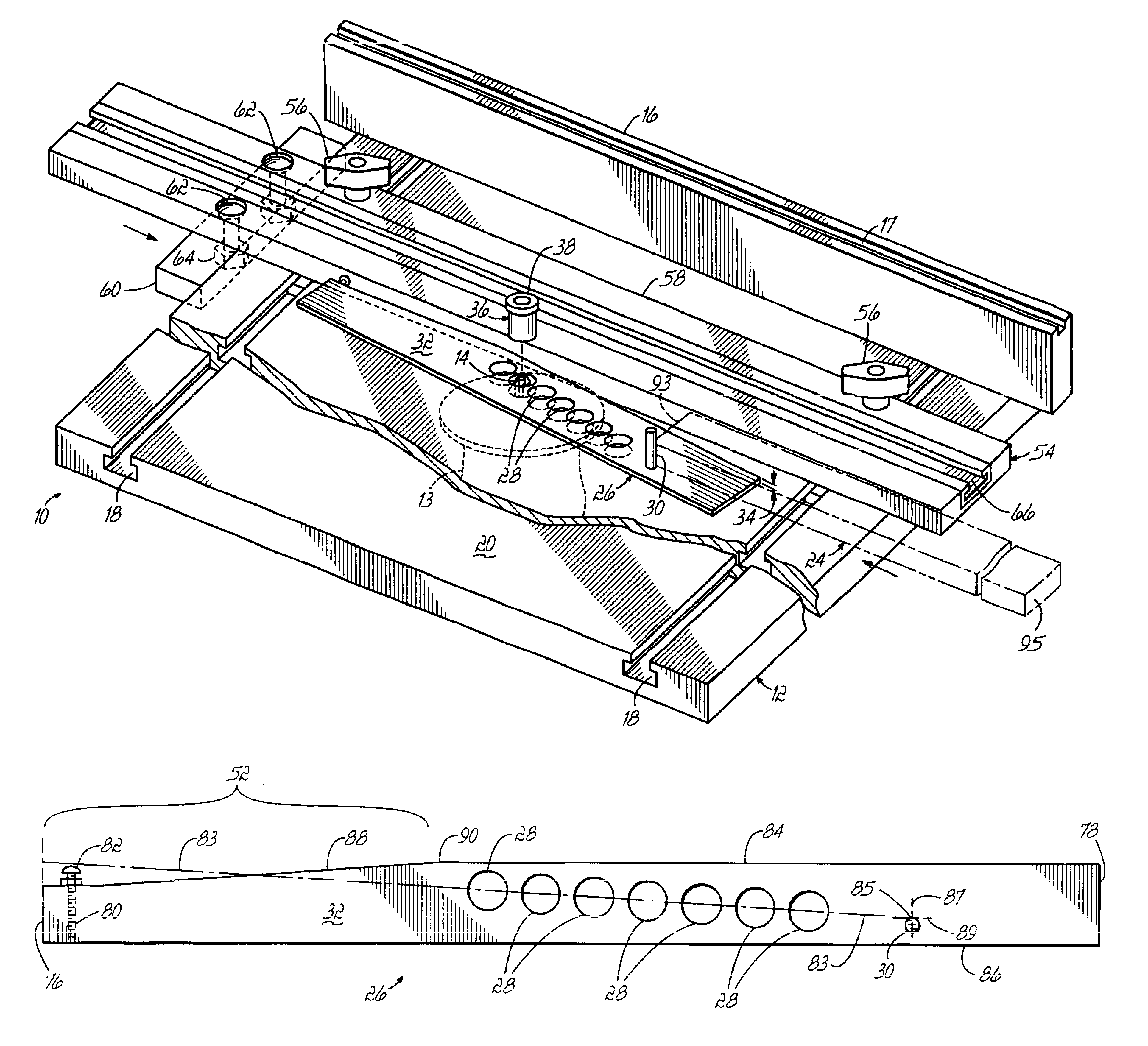 System for spacing flutes on a workpiece