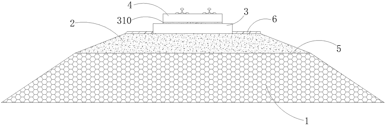 Ballastless track waterproof and drainage subgrade bed structure and laying method thereof