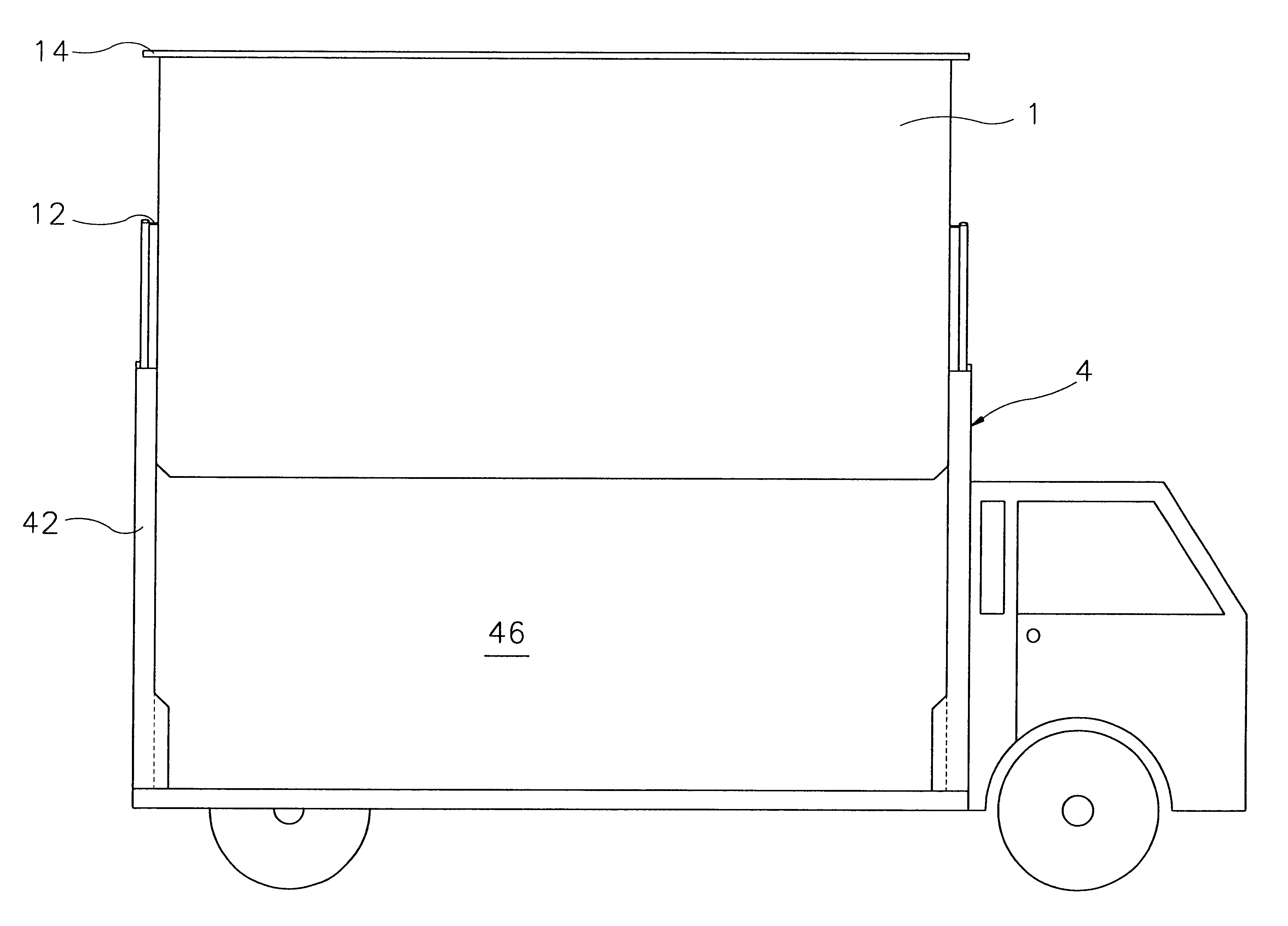 Access opening structure for a vehicle