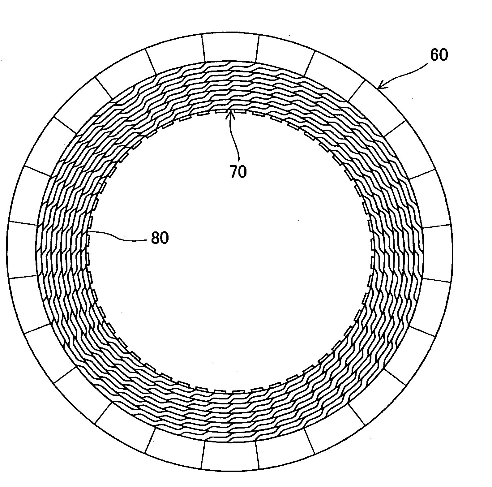 Stator for dynamoelectric machine and method of manufacturing same