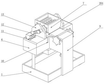 A fiber raw material crushing device for paper product processing