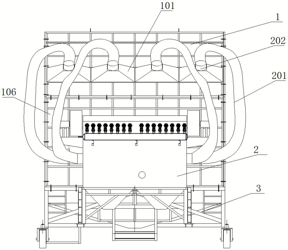 Movable type grain collection and unloading device