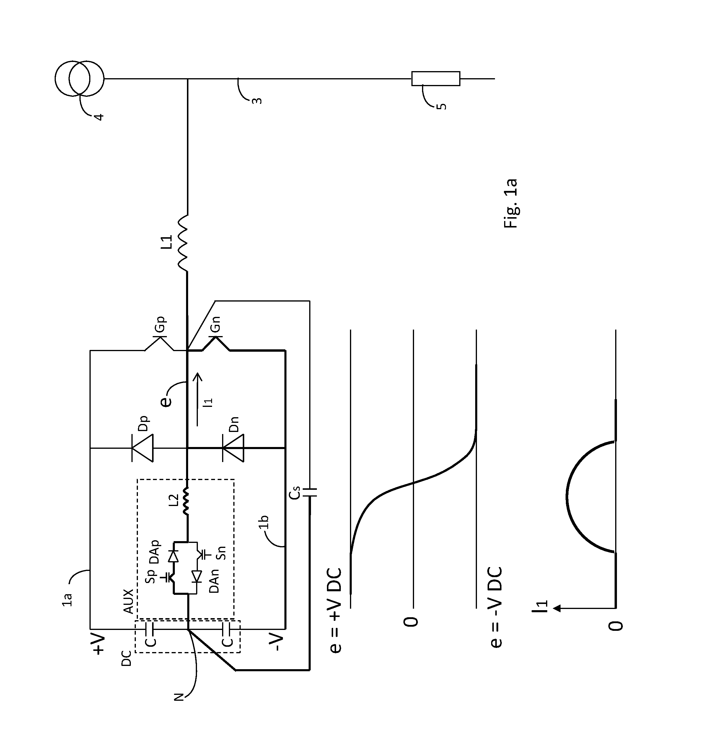Auxiliary resonant commutated pole converter with voltage balancing circuit