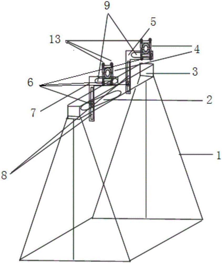 Pin shooting platform device for accurately measuring thickness of continuous cast billet solidified shell and operating method thereof