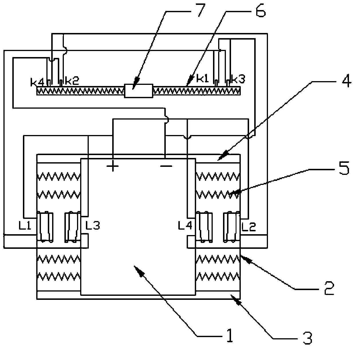 A battery device for an automatic balancing electric vehicle