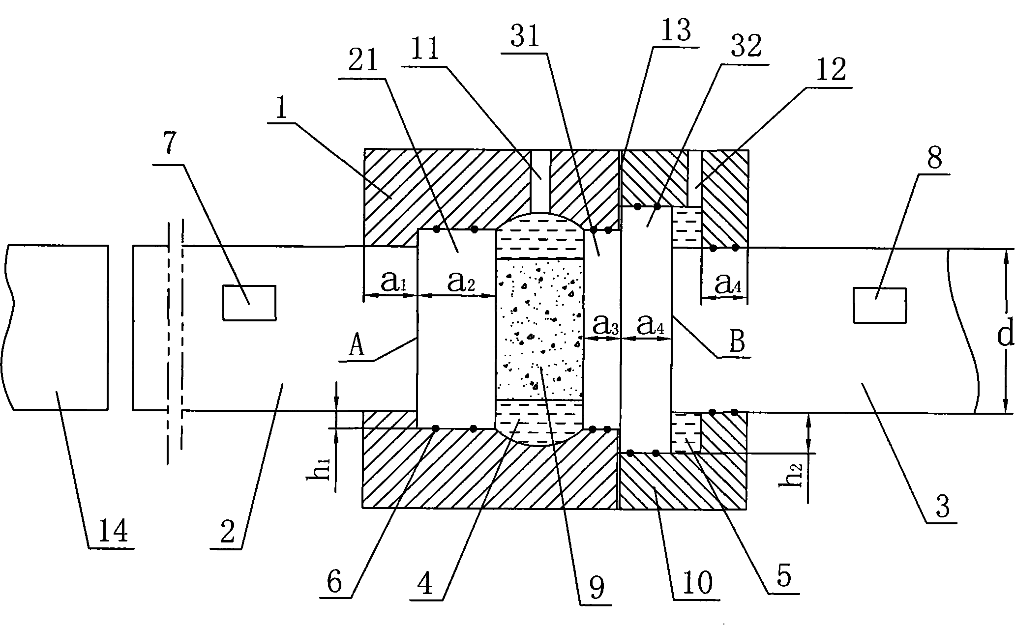 Measuring method for dynamic mechanics property of eka-three-dimensional material