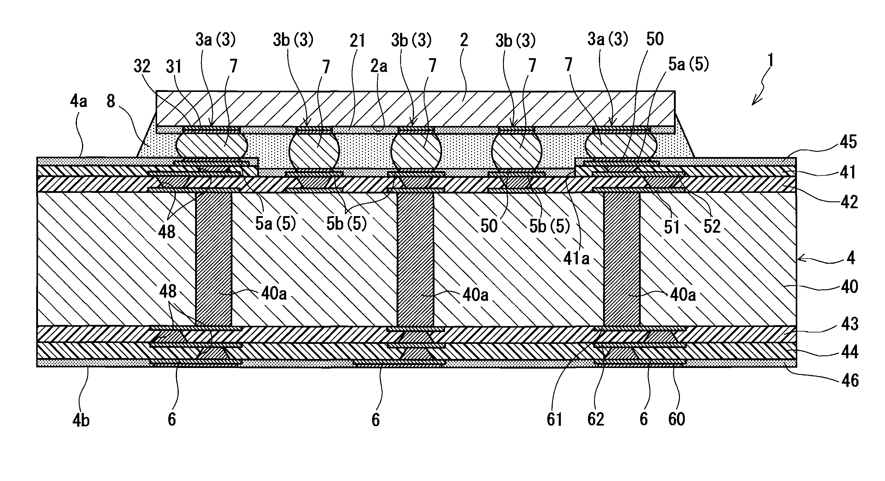Semiconductor device, and method of manufacturing multilayer wiring board and semiconductor device