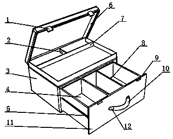 Buffering type storing box for manufacturing of sensor