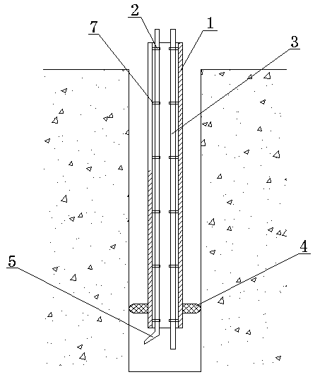 Hole forming process of hole bottom chambering device of anchoring hole