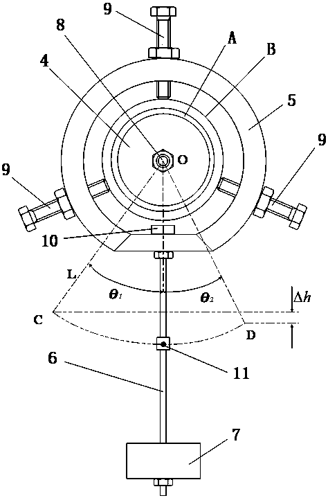 Device for measuring friction moment of rotating pair