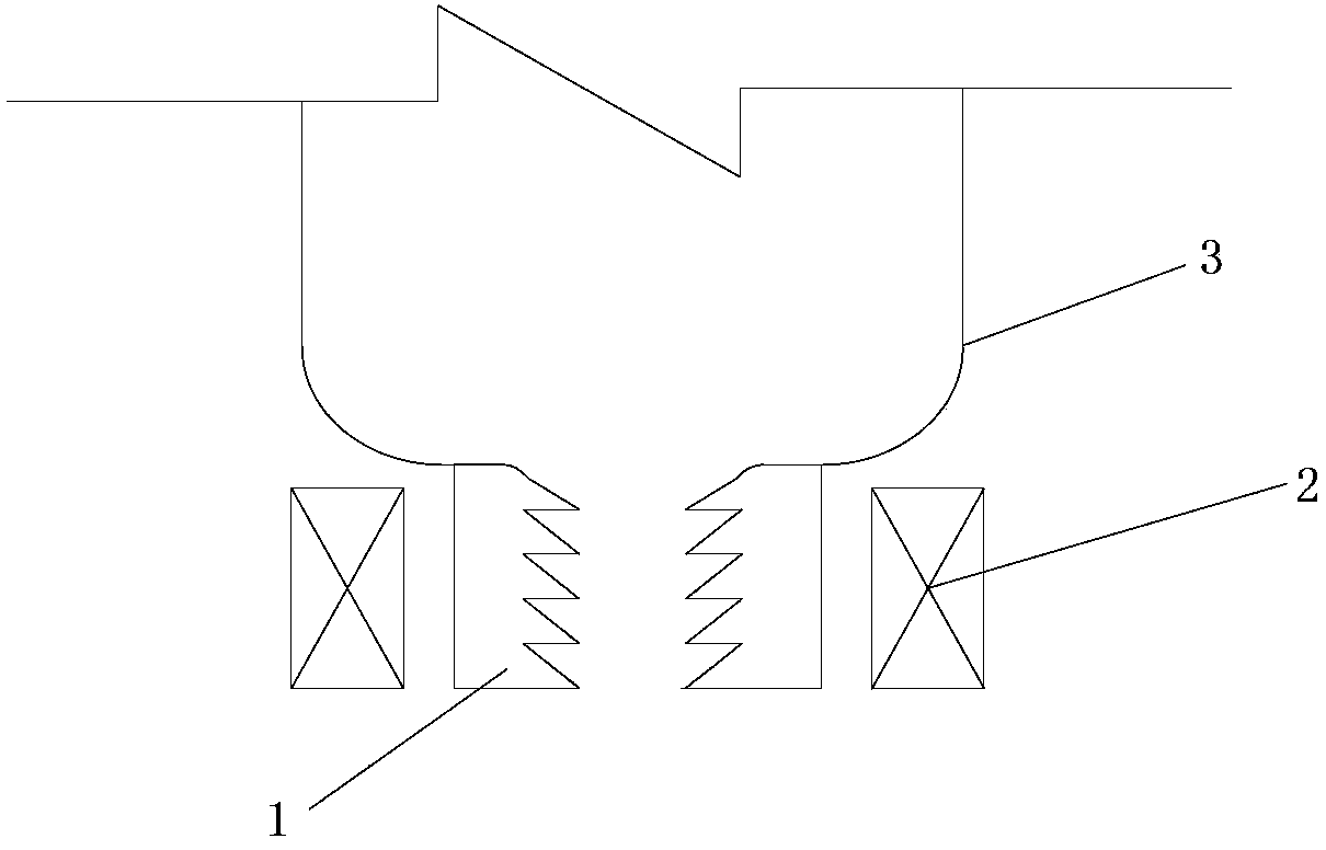 Polycrystalline silicon self-plugging casting device