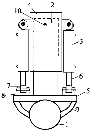 Rail-road dual-purpose eight-wheel drive traction locomotive floating axle device and using method