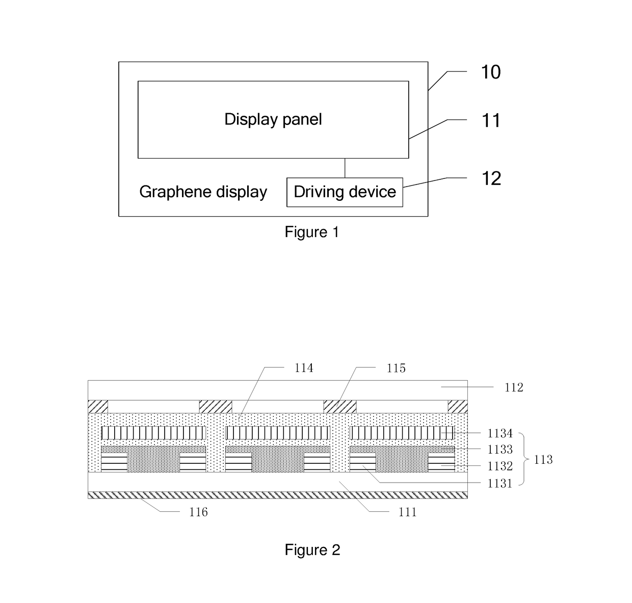 Graphene display, driving method and driving device therefor