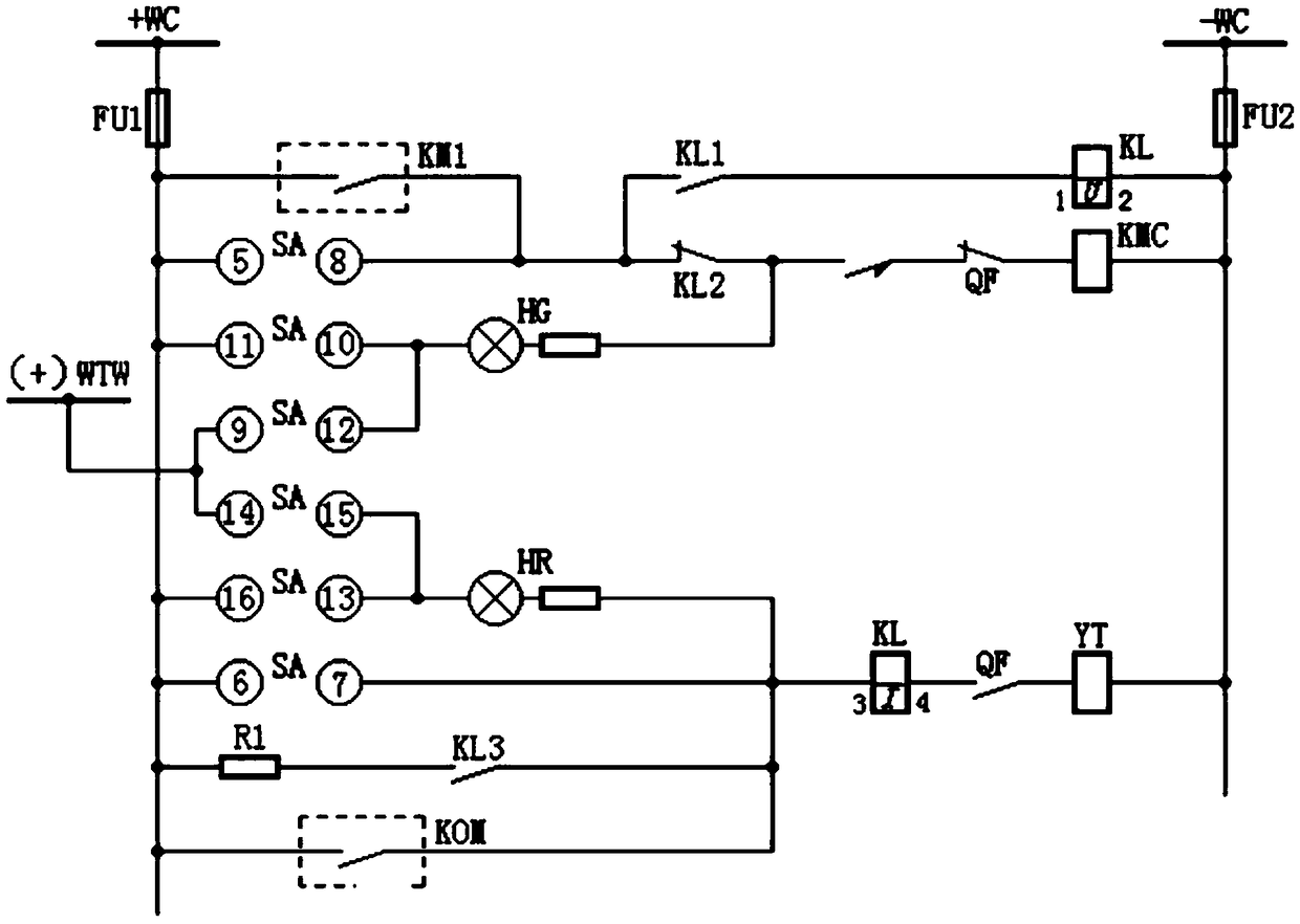 Breaker divide-shut brake motion instruction device in high-voltage switch cabinet