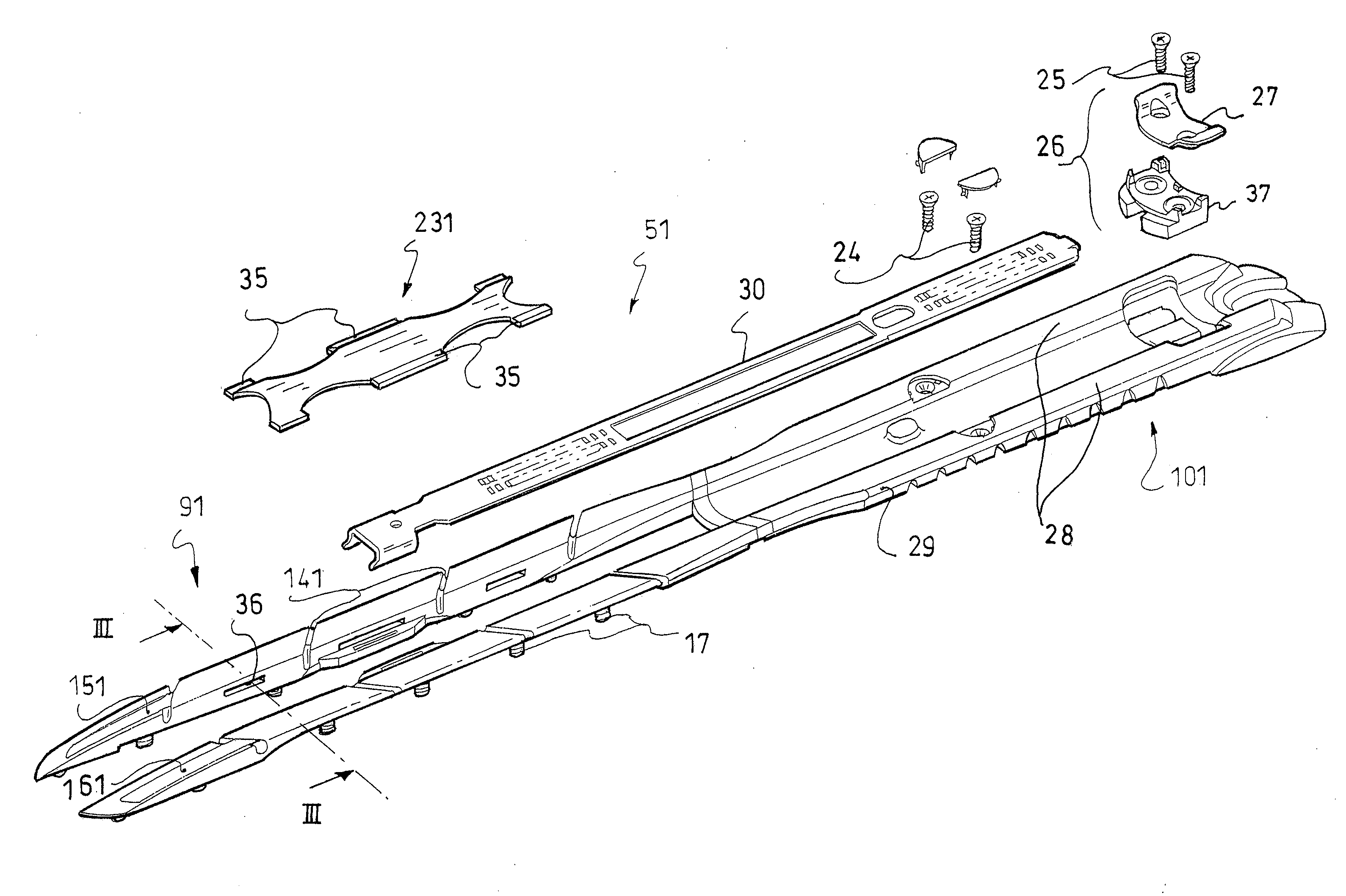 Interface device for a gliding board