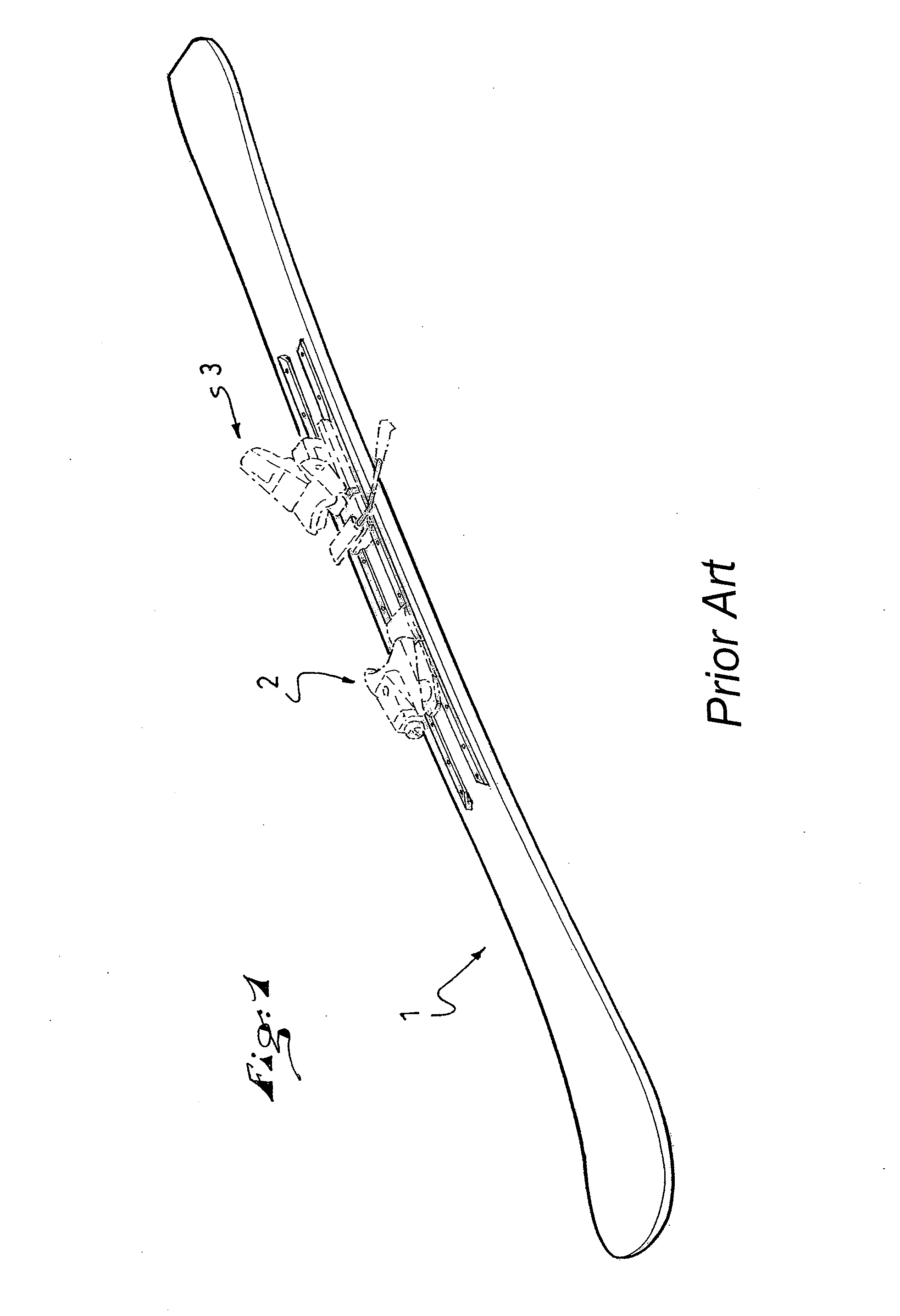 Interface device for a gliding board
