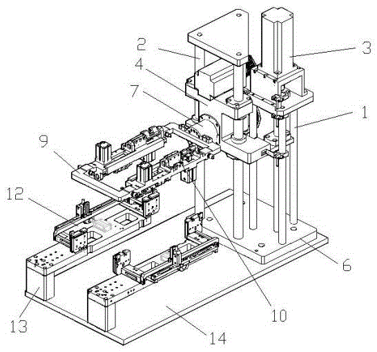 Tray pressing and turning device